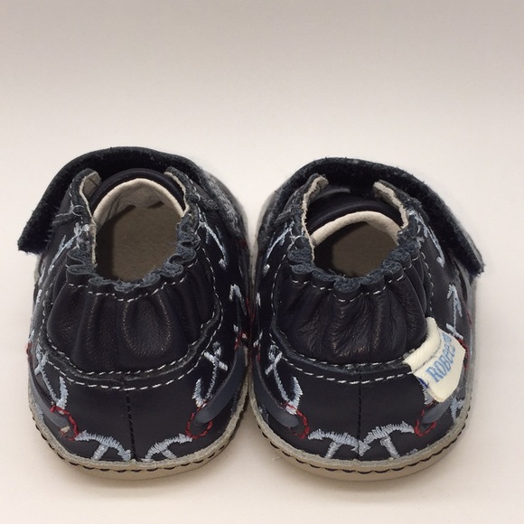 Robeez Infant Boys Nautical Leather Shoes Size 2 - Picture 6 of 11